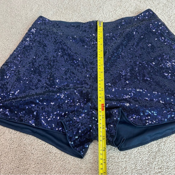 Cider blue sequin high waisted shorts Sz XL NWT - Picture 7 of 11